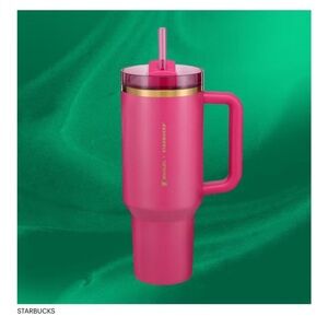 Starbucks Stanley Berry Pink Glitter 40oz tumbler NWT